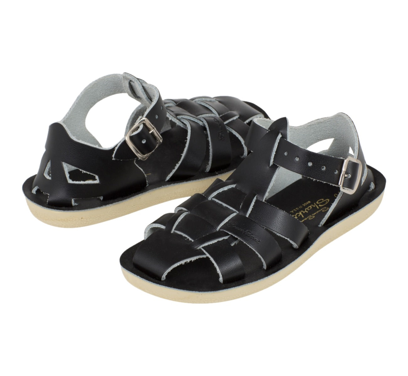 Kids Shark Sandals - Flat Leather Sandals from Salt Water Asia