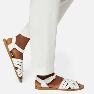 Retro White Womens Sandal