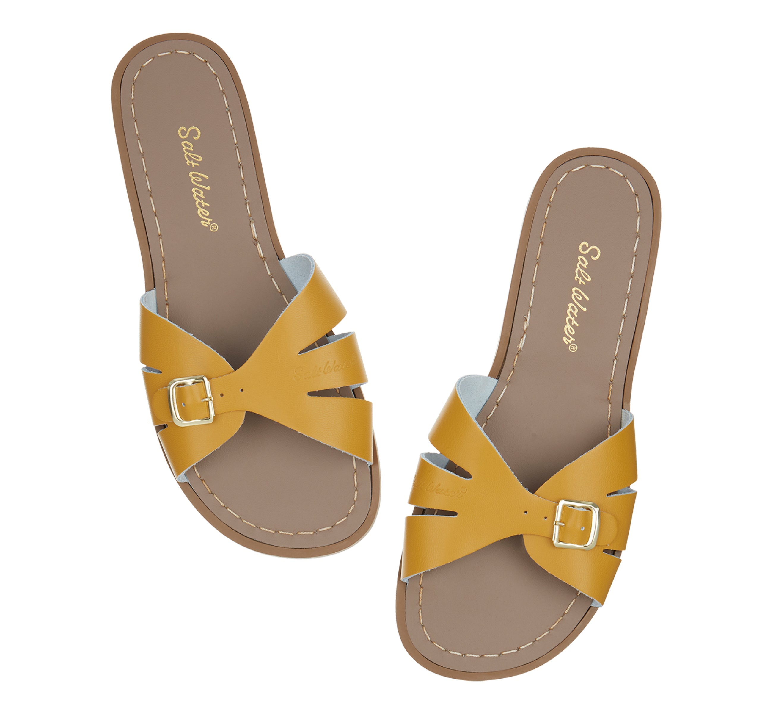 Classic Slide Mustard Womens Sandal - Salt-Water Sandals Asia